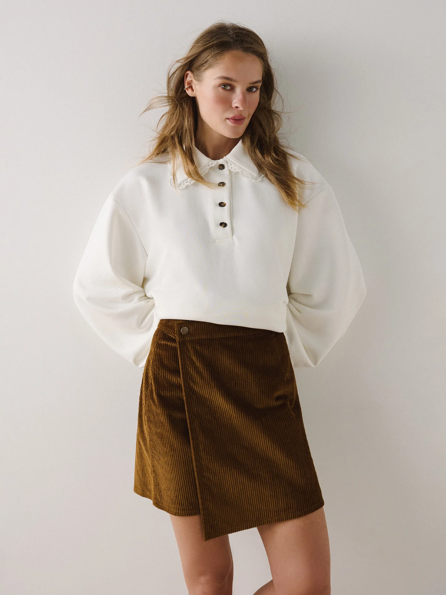 Вельветова спідниця Journey коричнева