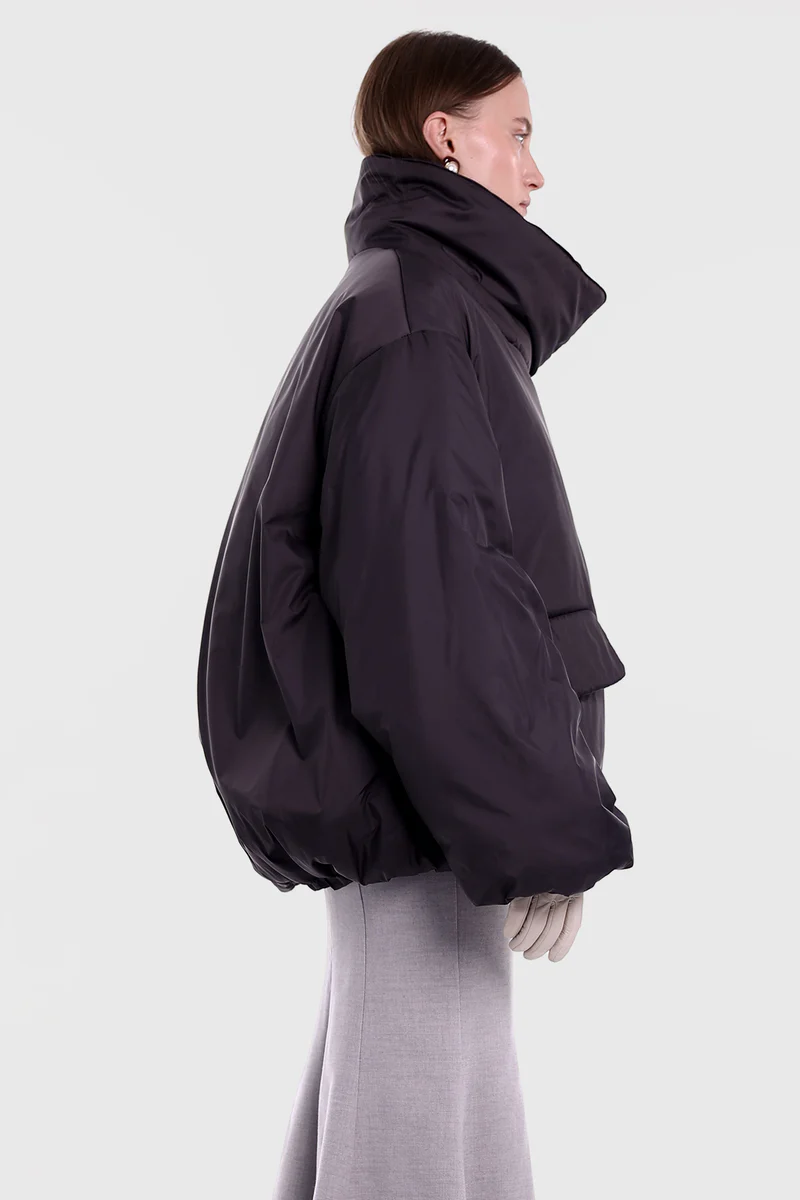 Куртка з високим коміром YUKI кольору тауп