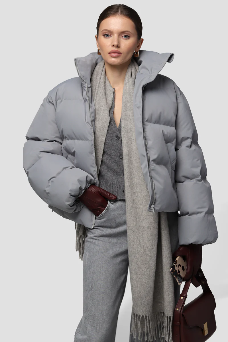 Пуховик короткий MORITZ сірий