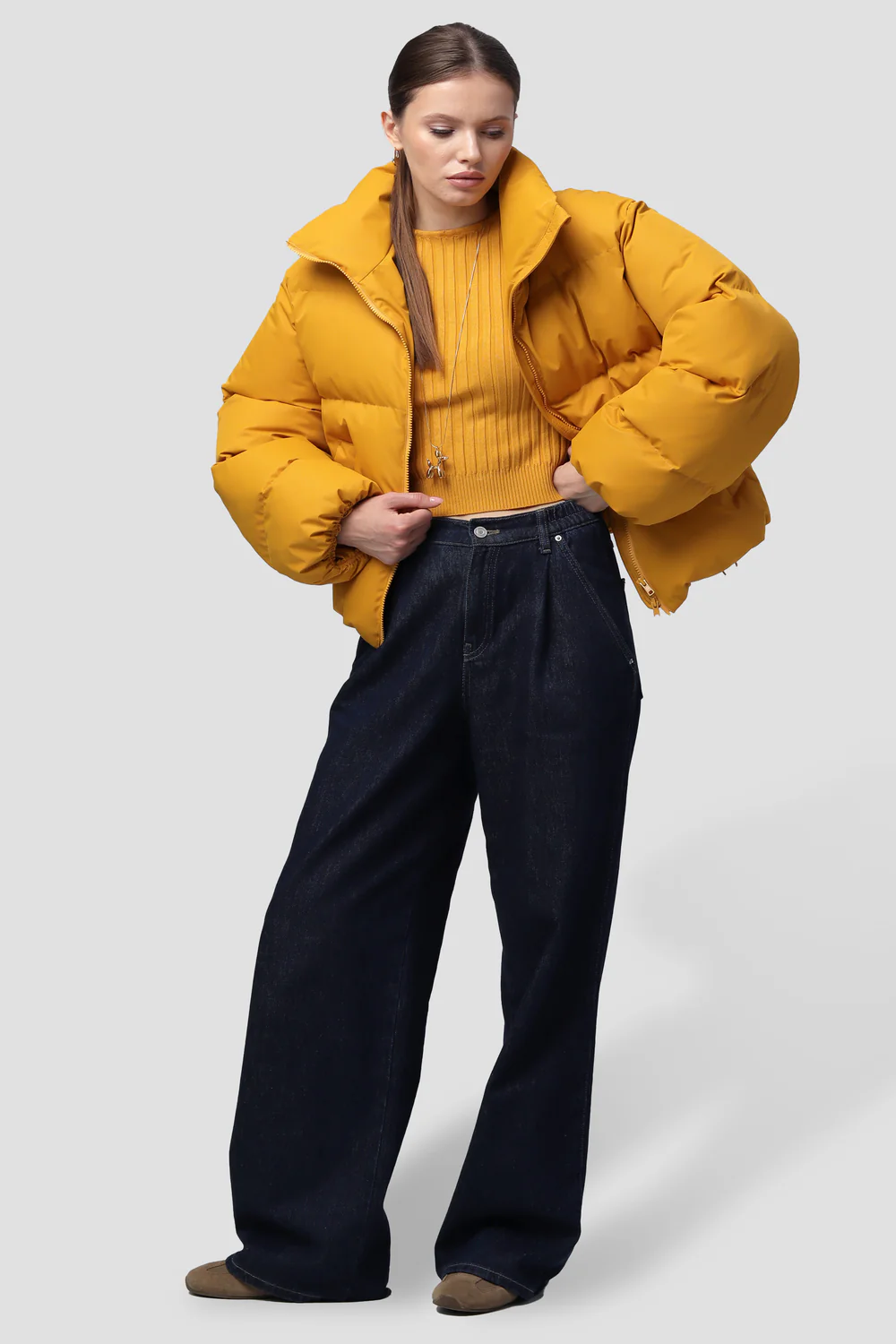 Пуховик короткий MORITZ золотий