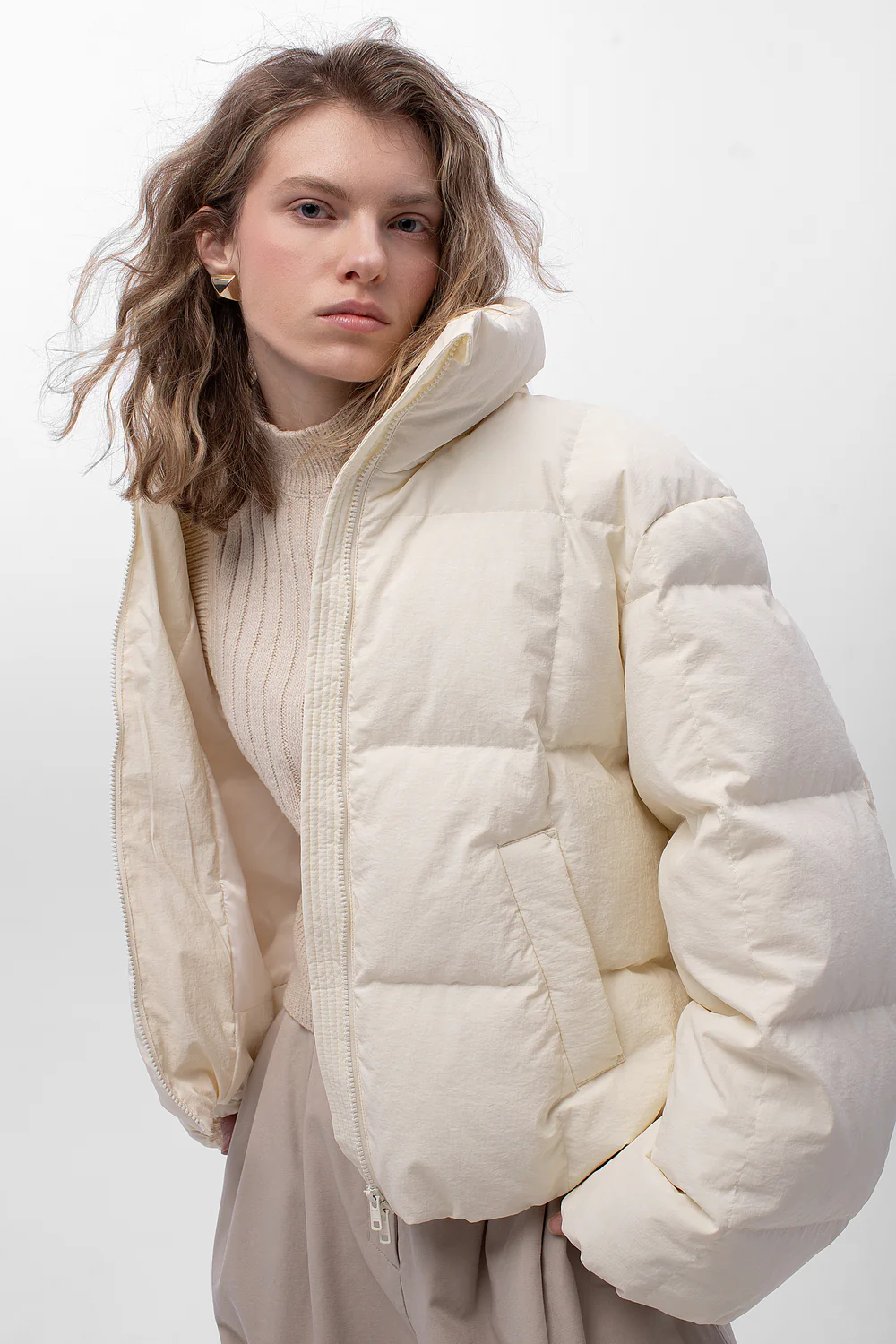 Пуховик короткий NORDEN білий