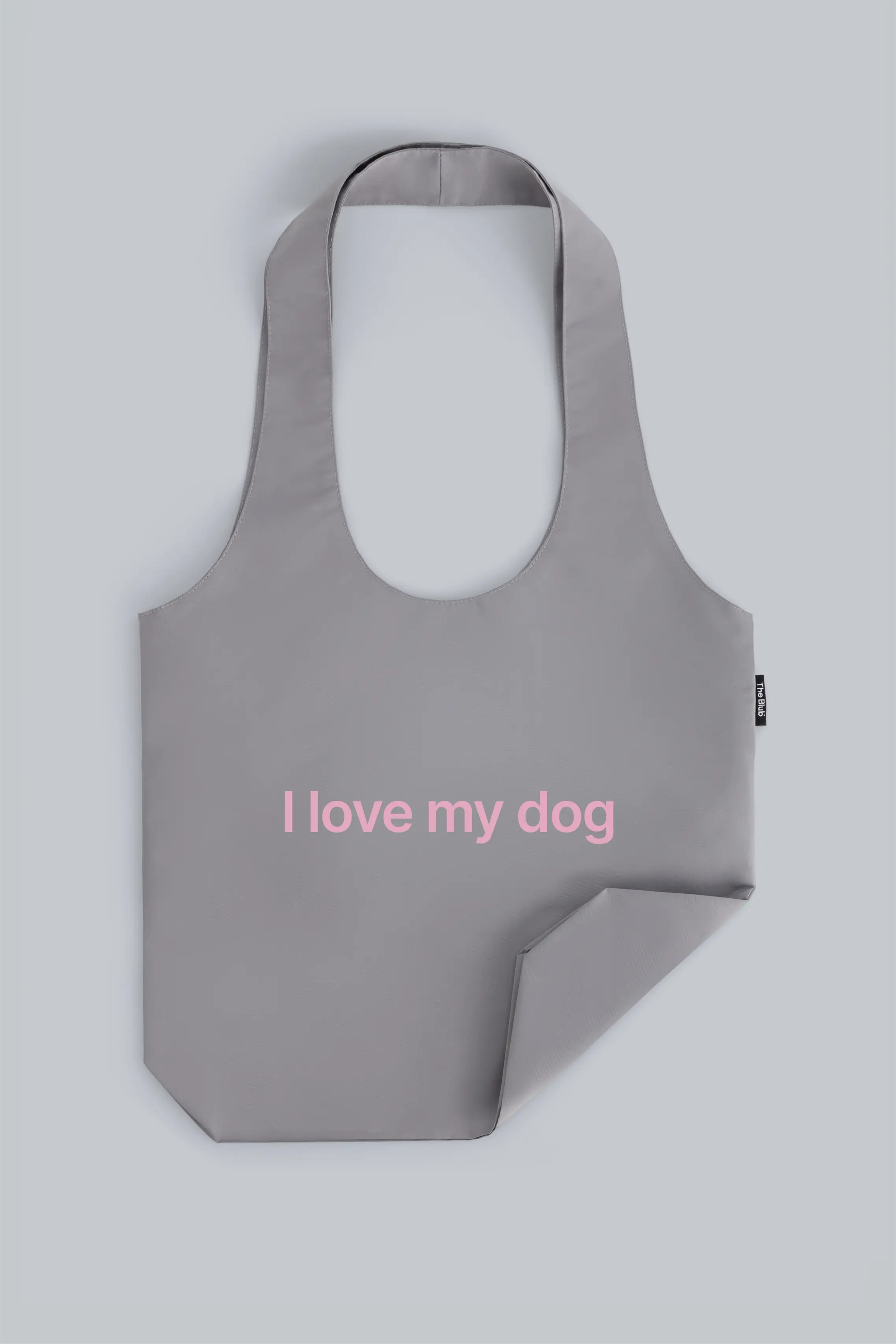 Шопер TEXT I love my dog сірий
