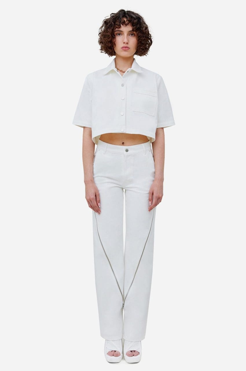 Zip Jeans in White