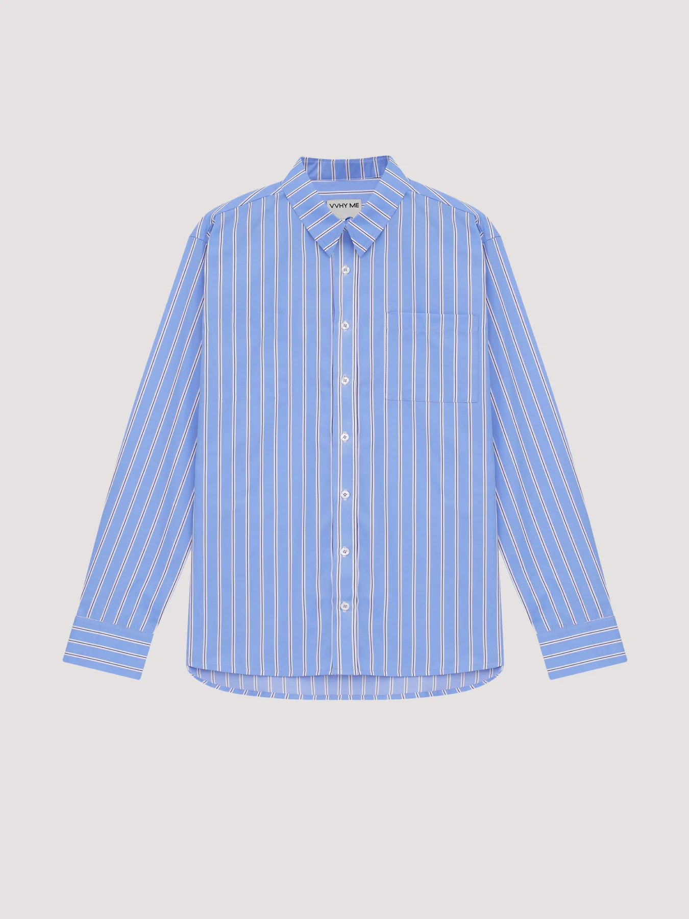 Класична чоловіча сорочка в блакитну смужку