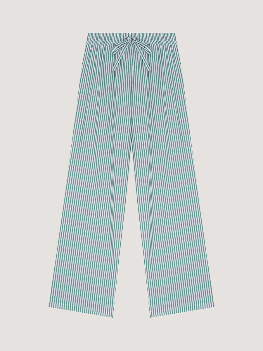 Піжамні штани в зелену смужку