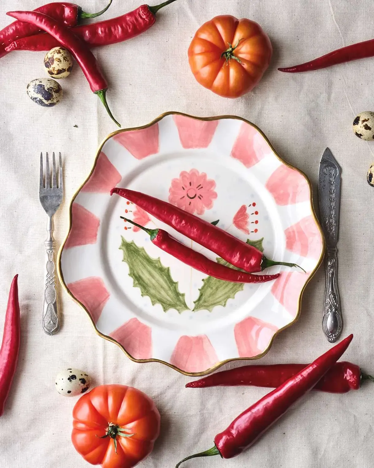 Тарілка "Рута" з порцеляни