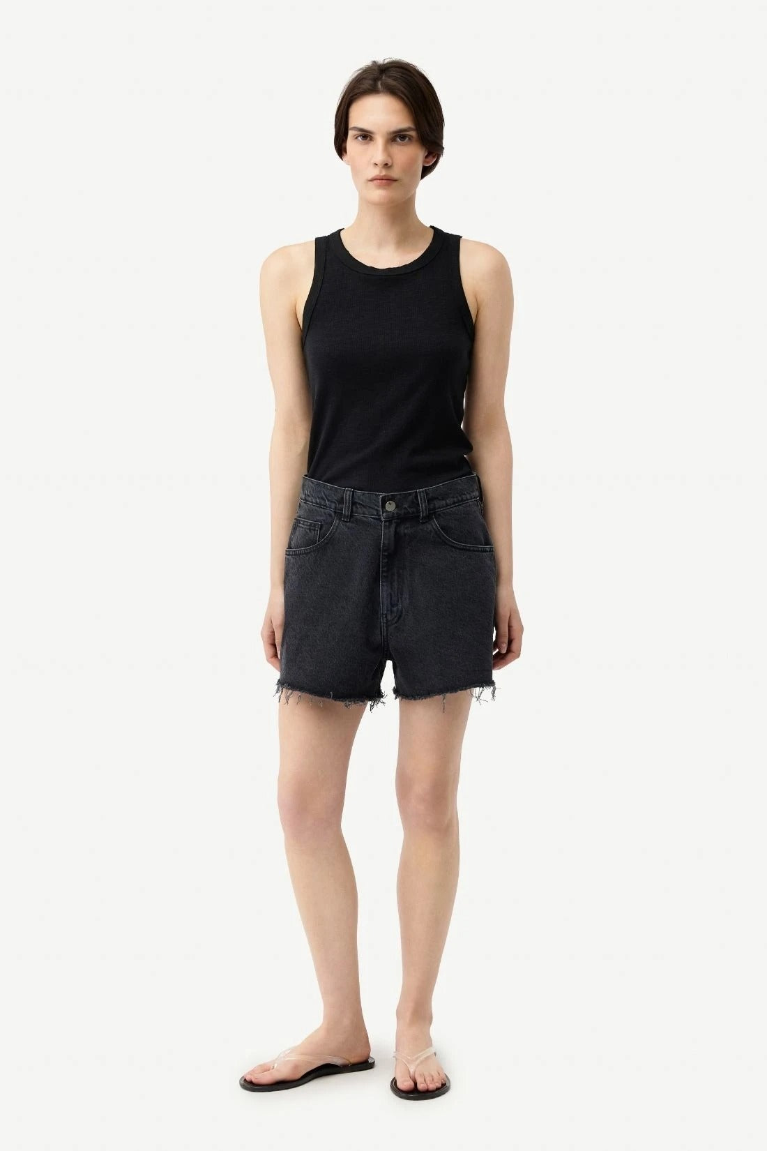 Шорти джинсові жіночі Cropped Grey
