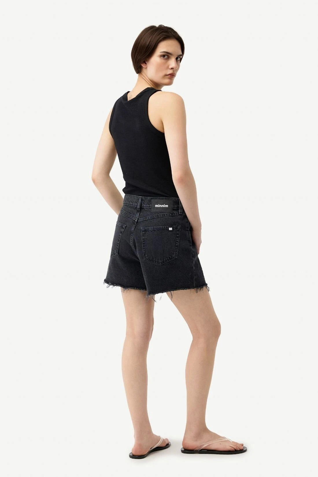Шорти джинсові жіночі Cropped Grey
