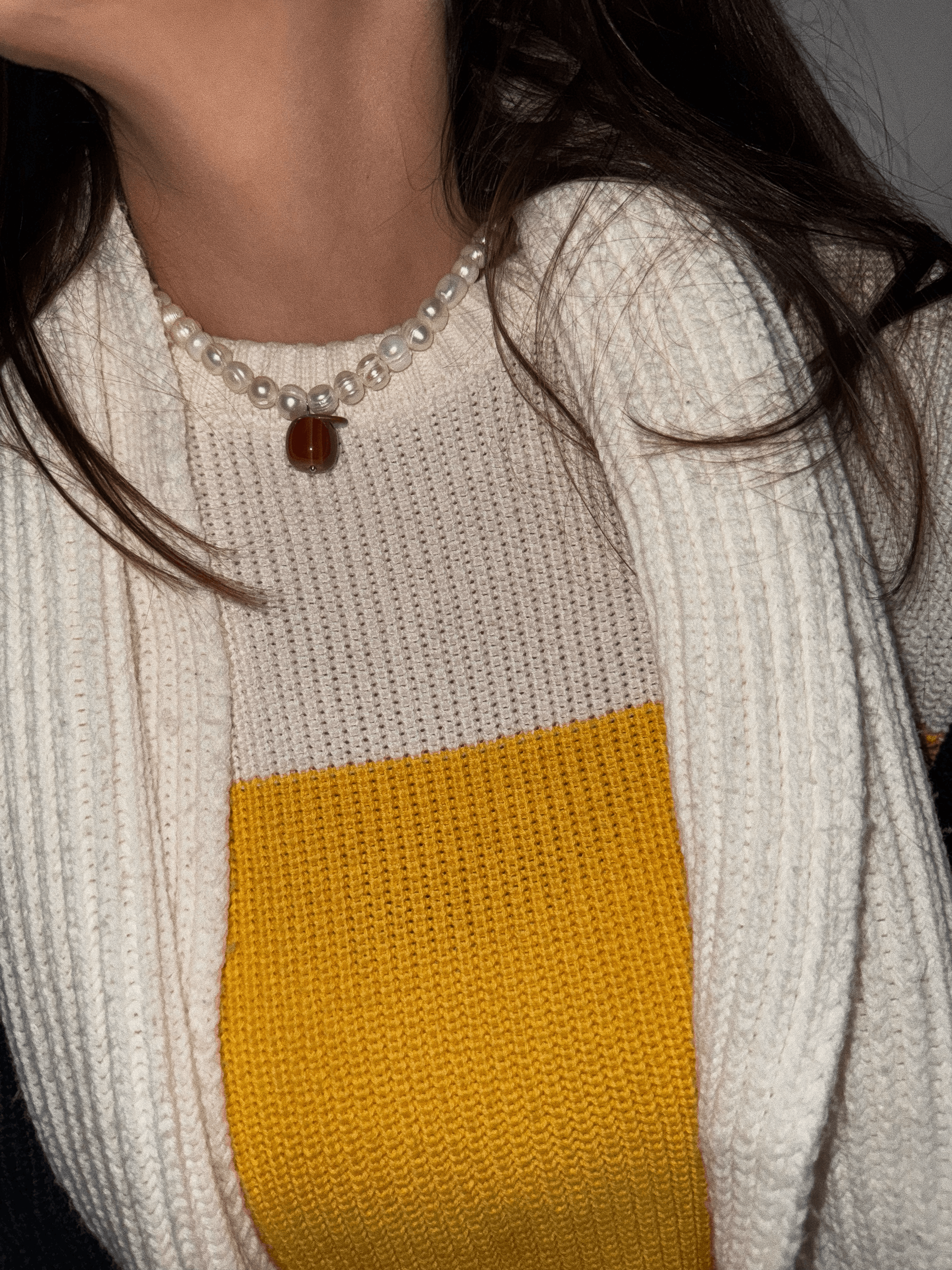 Намисто з перлів та натурального каміння "Яблучко"