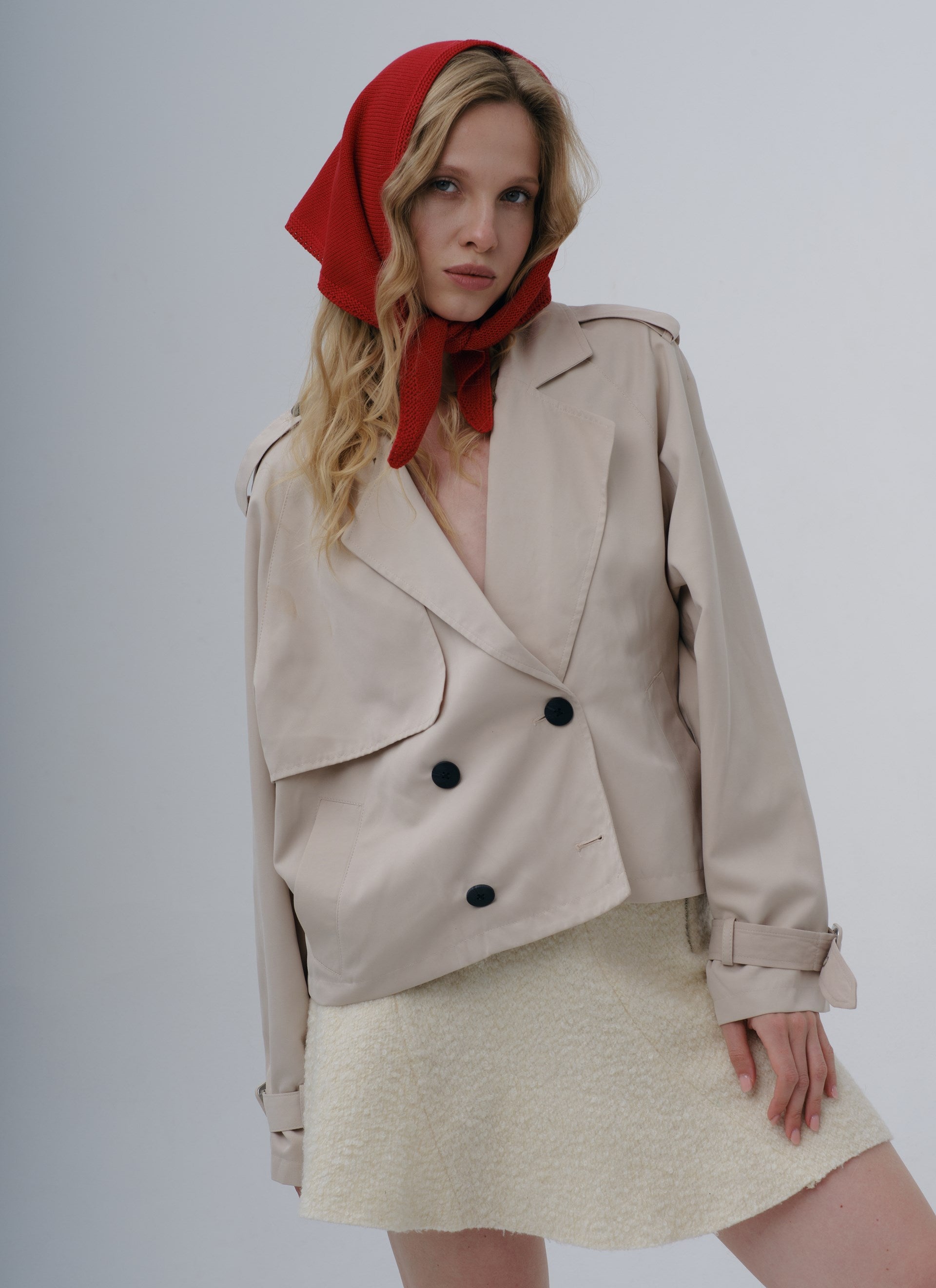 Хустка бавовняна червона