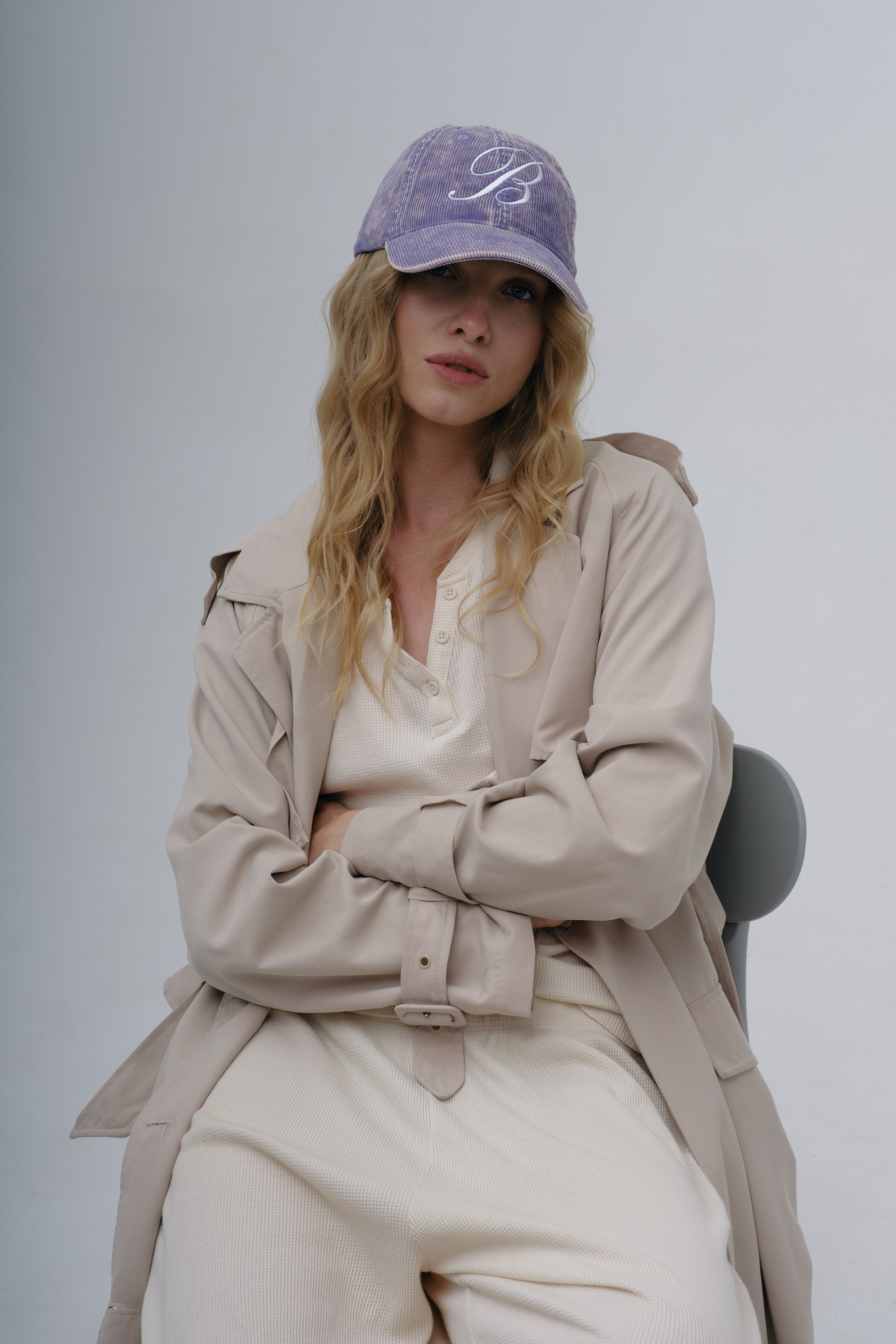 Фіолетова вельветова кепка Bitchin'