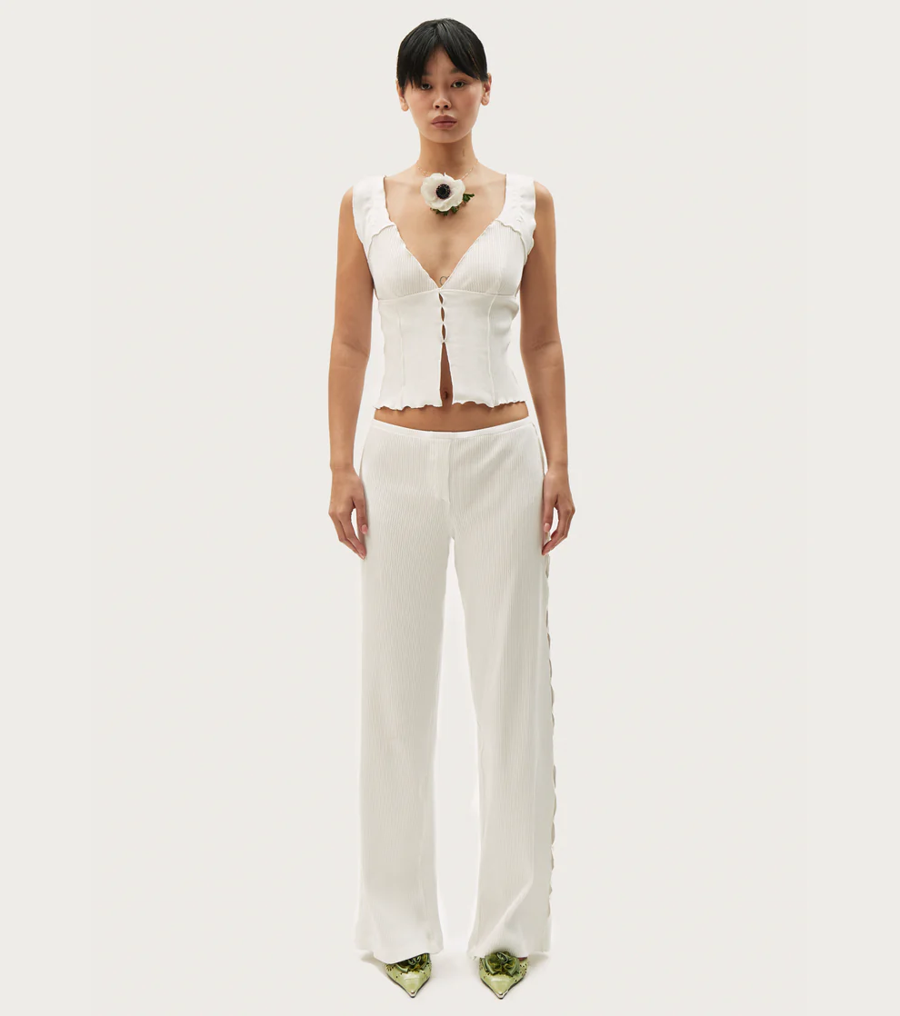 Штани піжамні білі