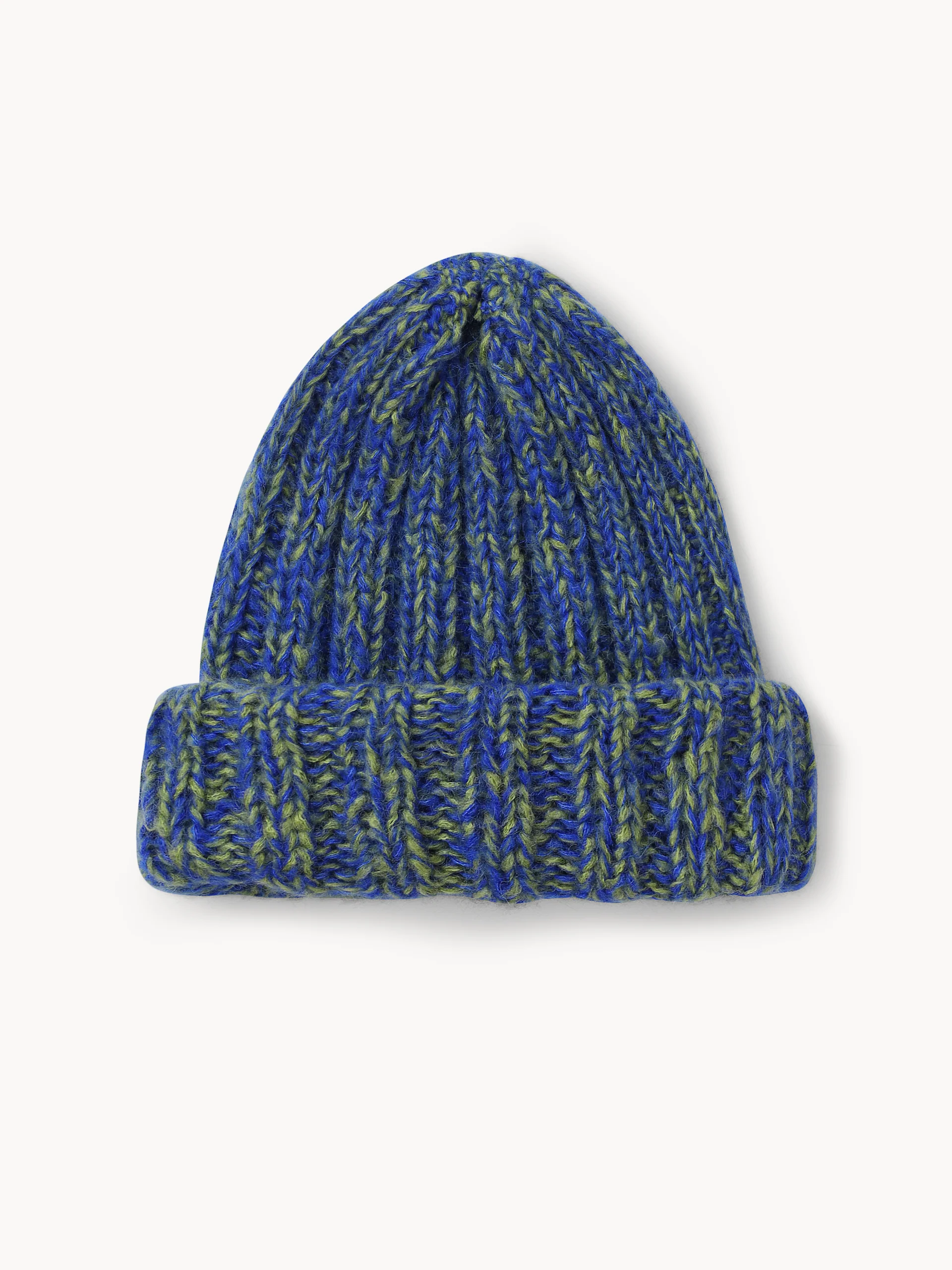 Шапка Color синьо-зелена – ручне вʼязання