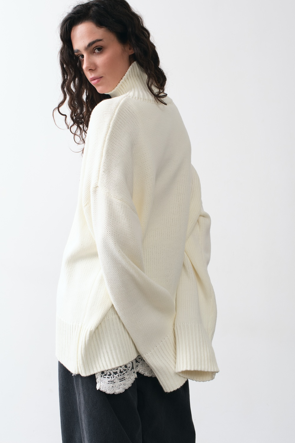 Светр з вовною «Cozy» молочний