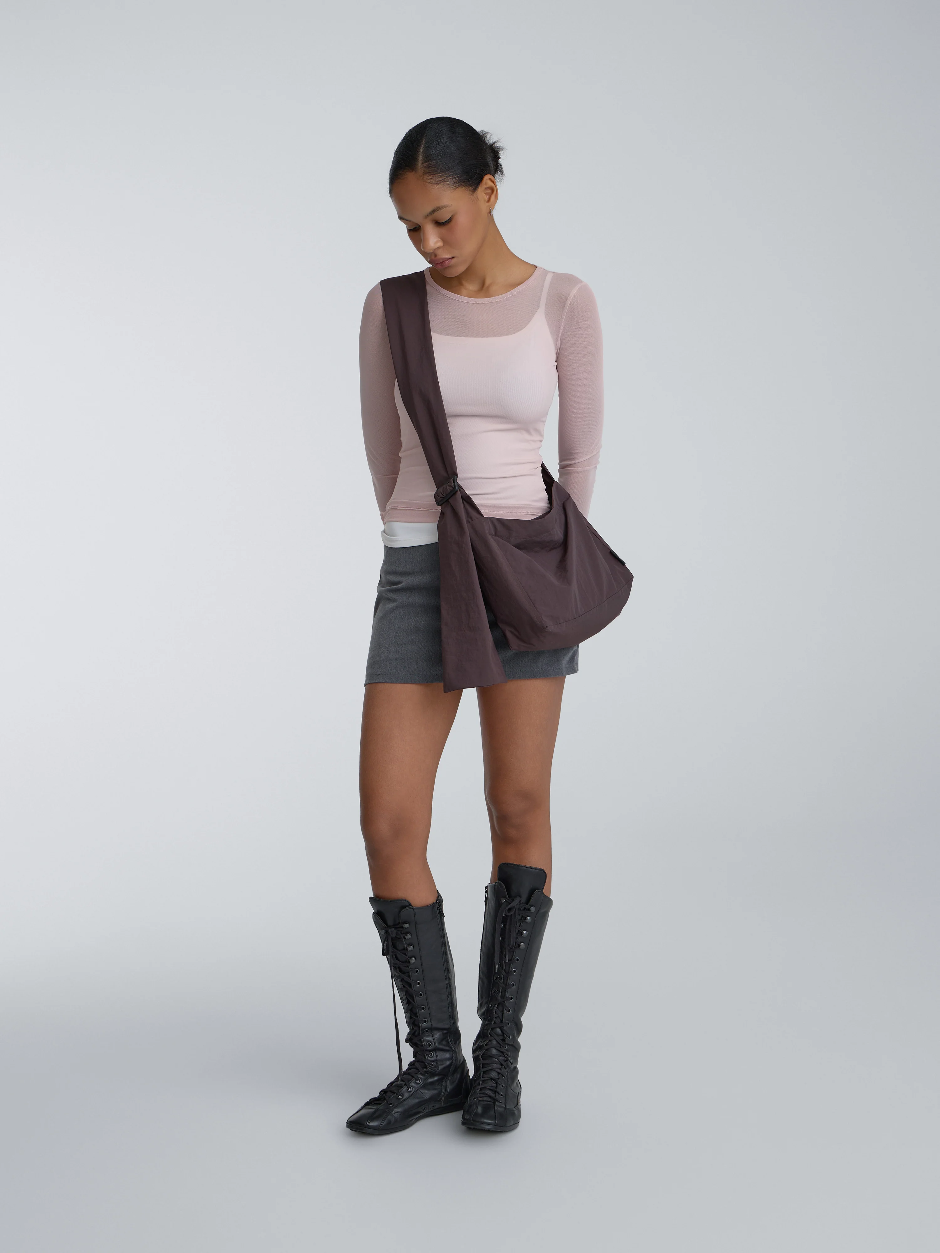 Сумка-шопер CROSSBODY BAG №48 - шоколадний