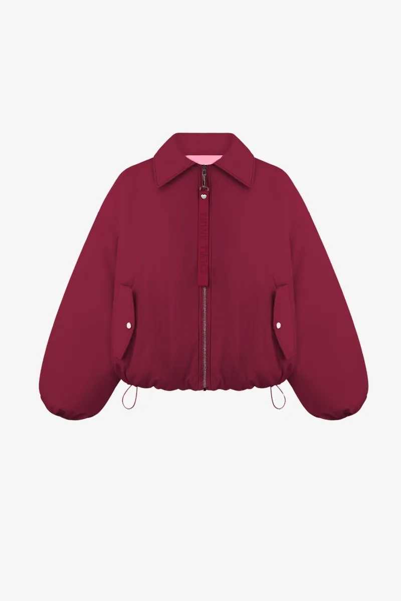 Двосторонній бомбер Magic бордово-рожевий