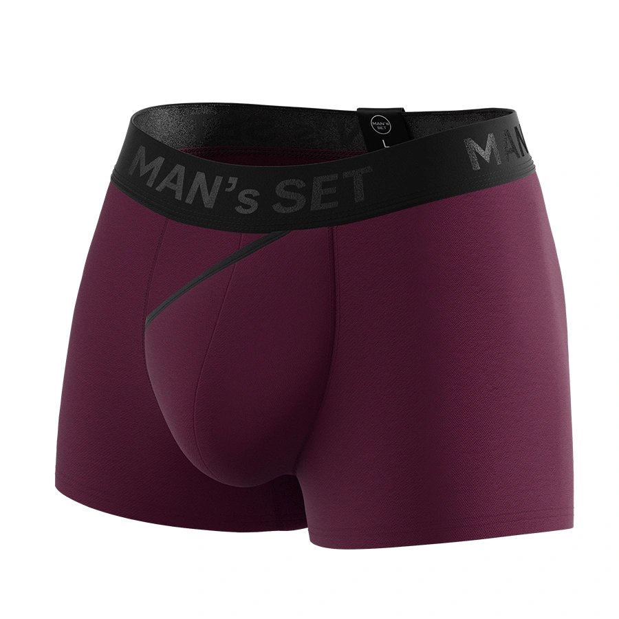 Чоловічі анатомічні боксери з бавовни, Anatomic Classic 2.0, Black Series, марсала