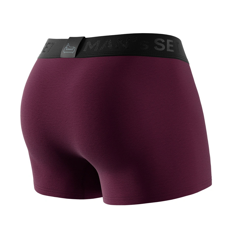 Чоловічі анатомічні боксери з бавовни, Anatomic Classic 2.0, Black Series, марсала