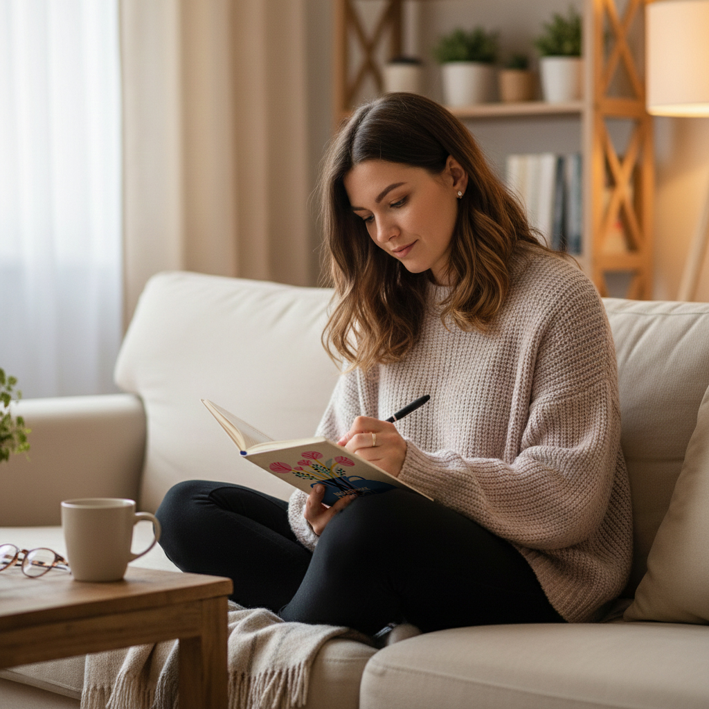 Щоденник вдячності "Квіти" молочний