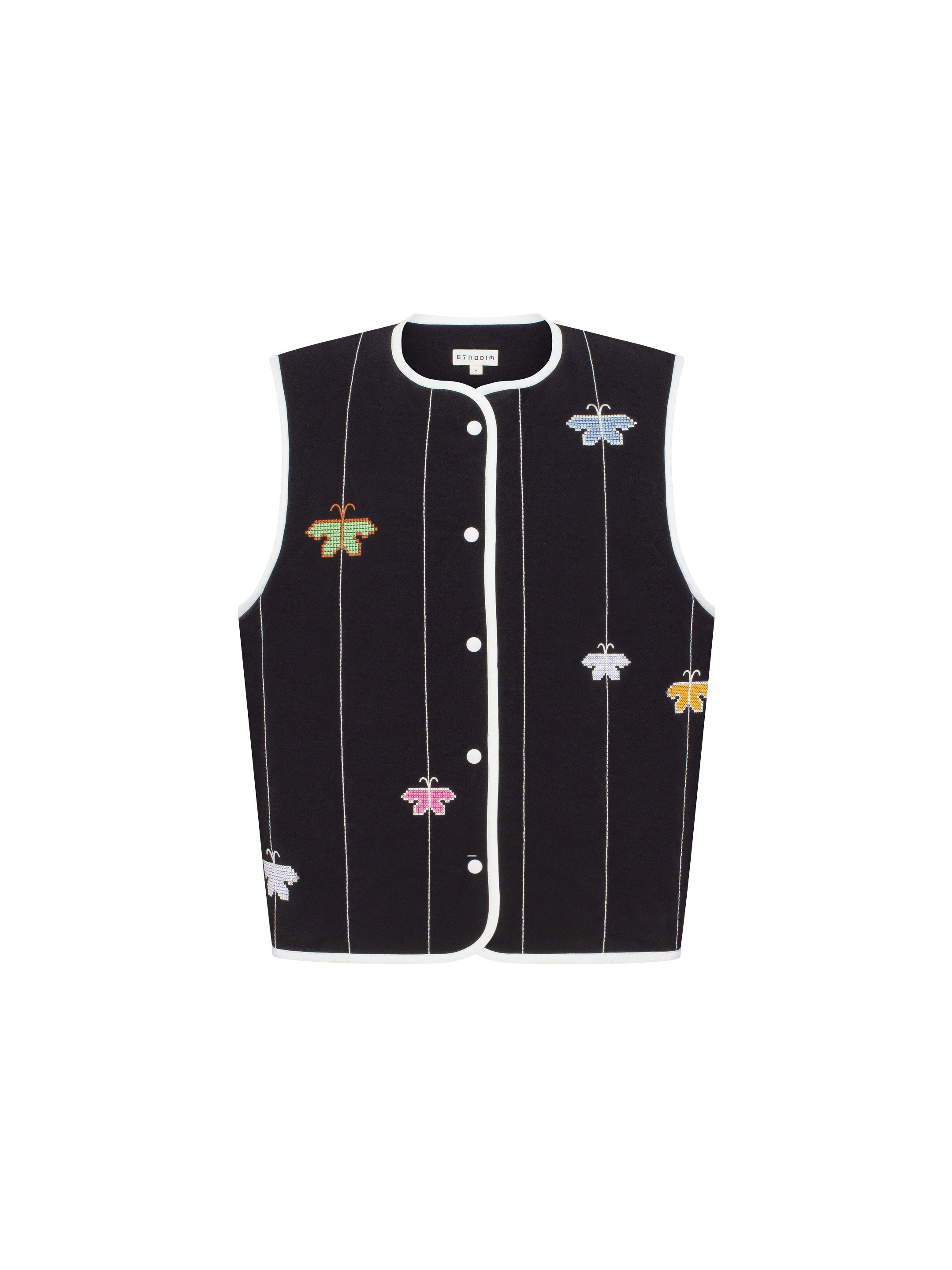 Чорний вишитий жилет Сяйвиця