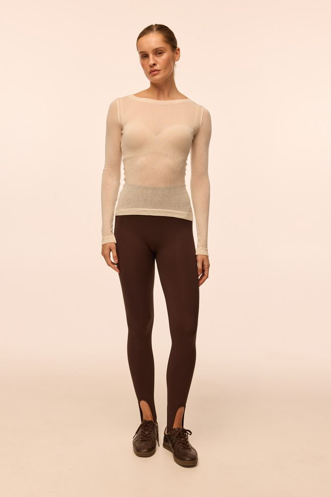 Лонгслів з тонкої вовни Kiki молочний