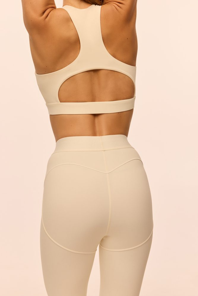 Легінси з декоративними швами Heart молочні