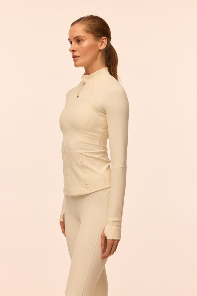 Зіп-лонг з пальчиком Ella молочний