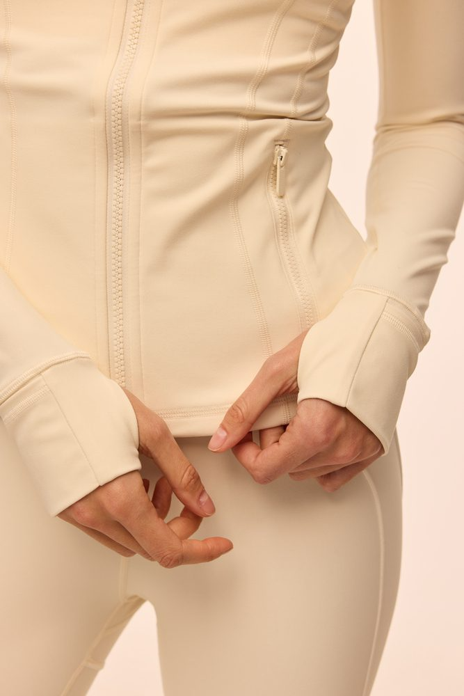 Зіп-лонг з пальчиком Ella молочний