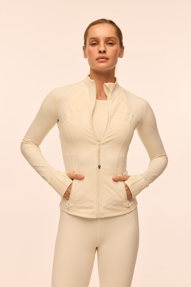 Зіп-лонг з пальчиком Ella молочний