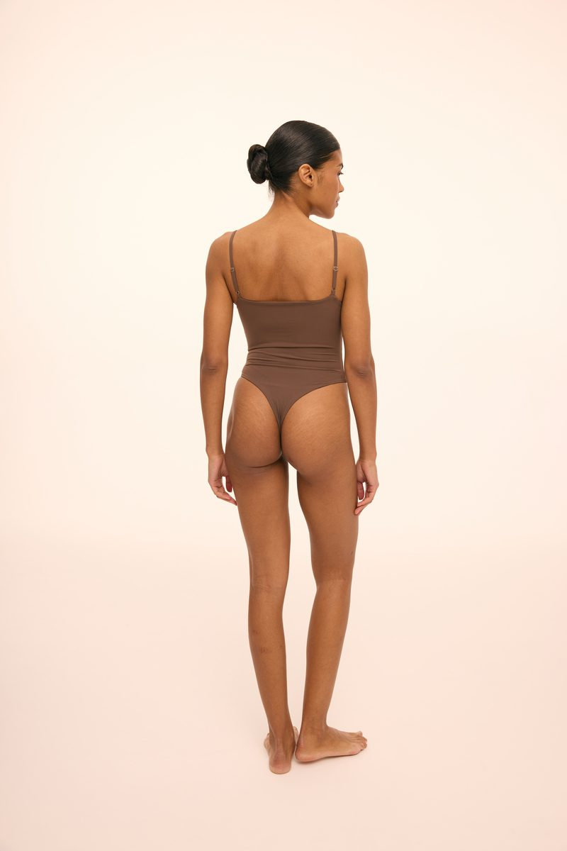 Боді на тонких бретелях Rachel мокко