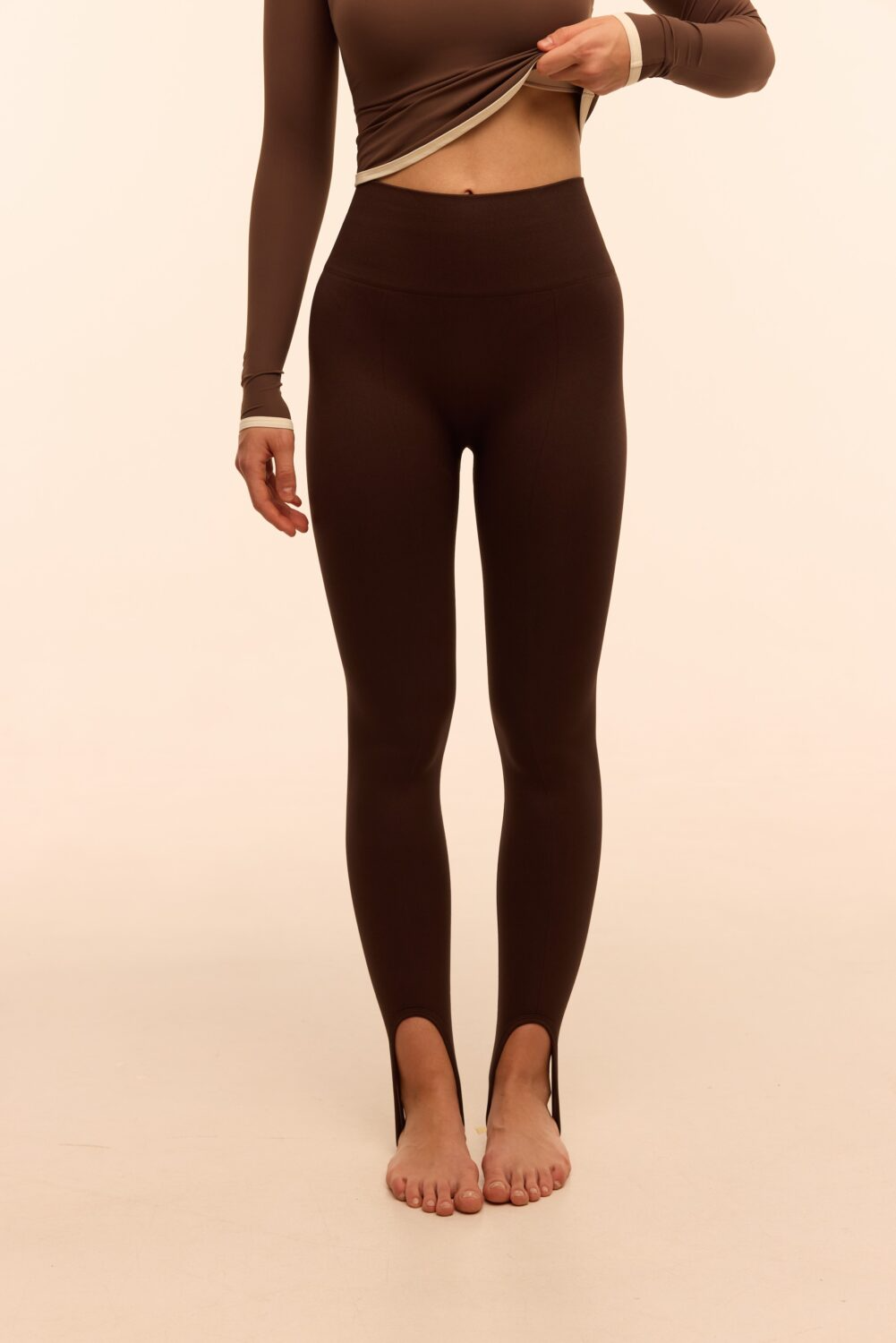 Легінси зі штрипками Rosie мокко