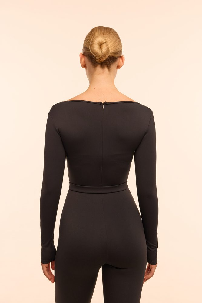 Комбінезон з поясом Ophelia чорний