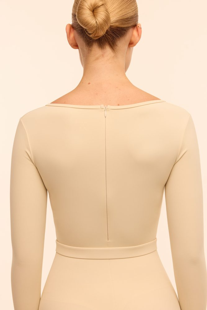 Комбінезон з поясом Ophelia молочний