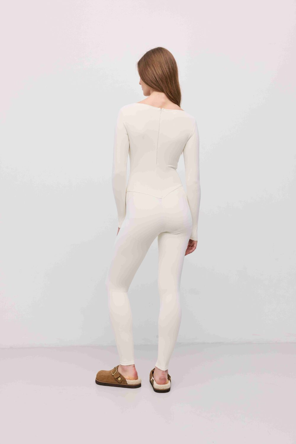 Утеплений комбінезон на замочку повсякденний Lola молочний