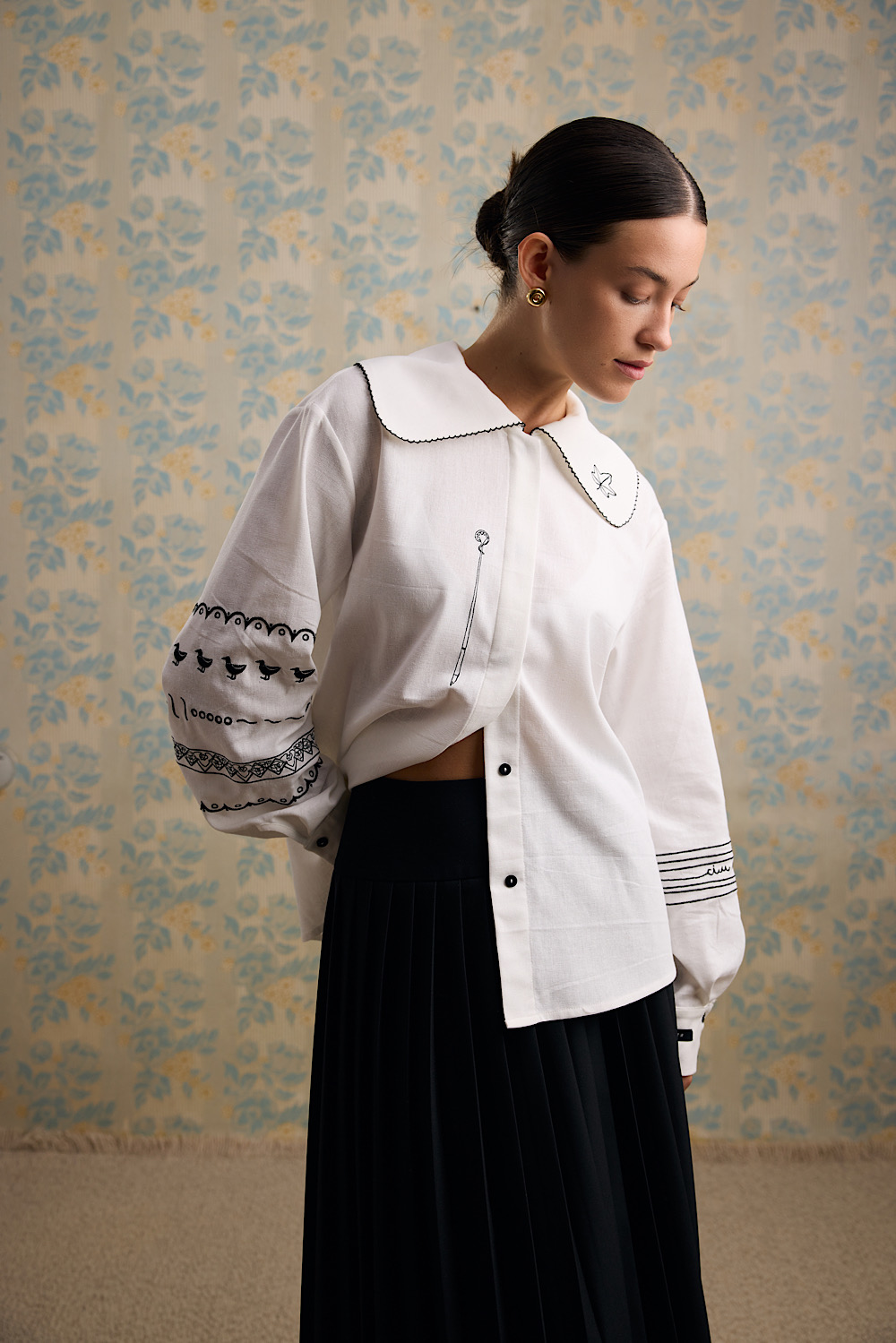 Біла вишита сорочка "Леся"