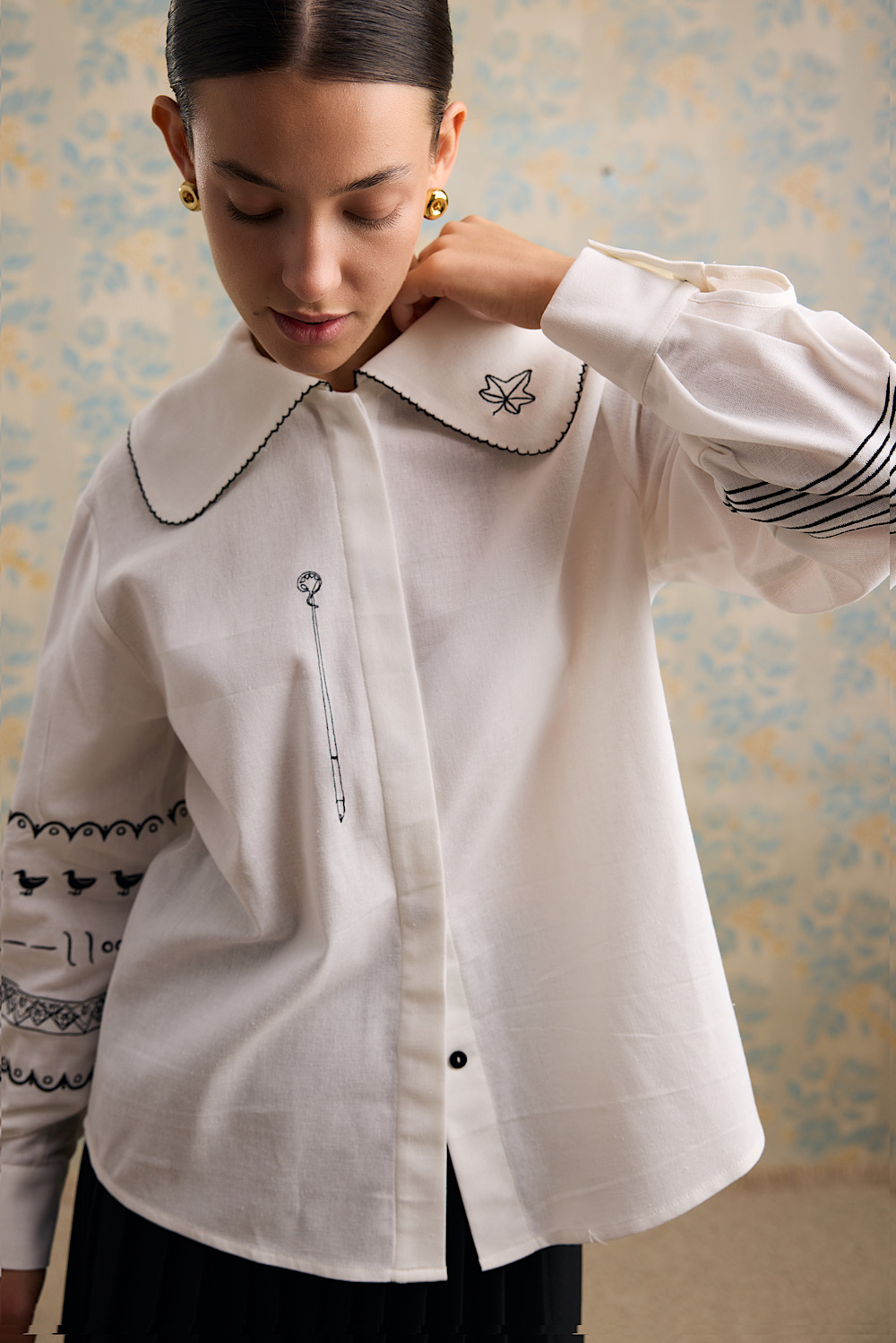 Біла вишита сорочка "Леся"