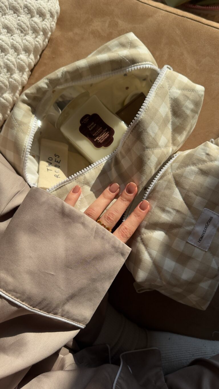Косметичка beige в бежеву клітинку