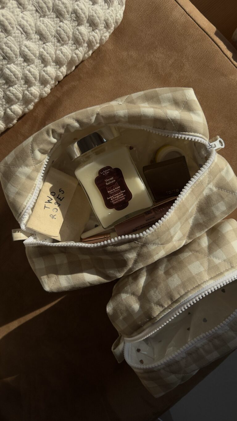 Косметичка beige в бежеву клітинку