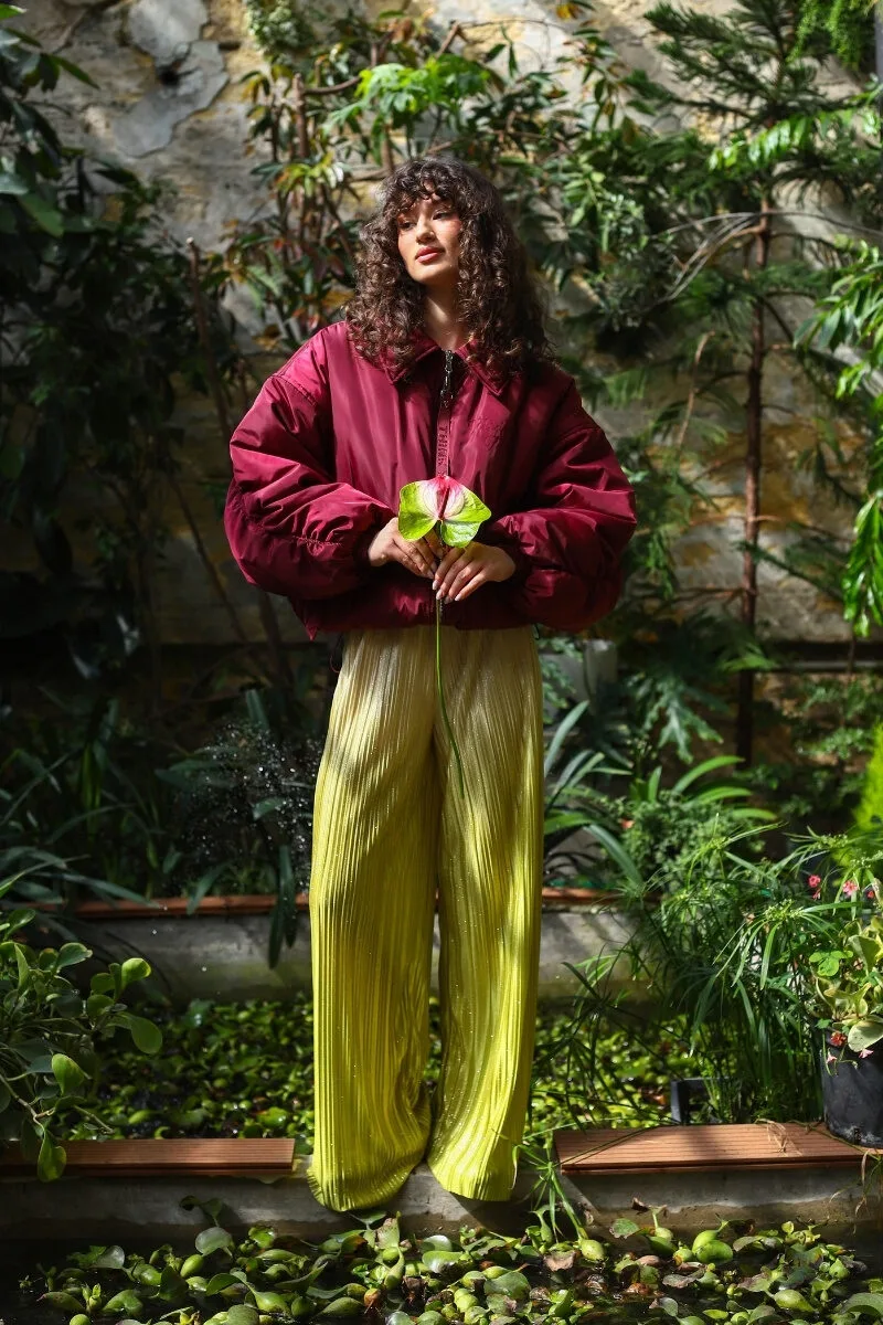 Двосторонній бомбер Magic бордово-рожевий