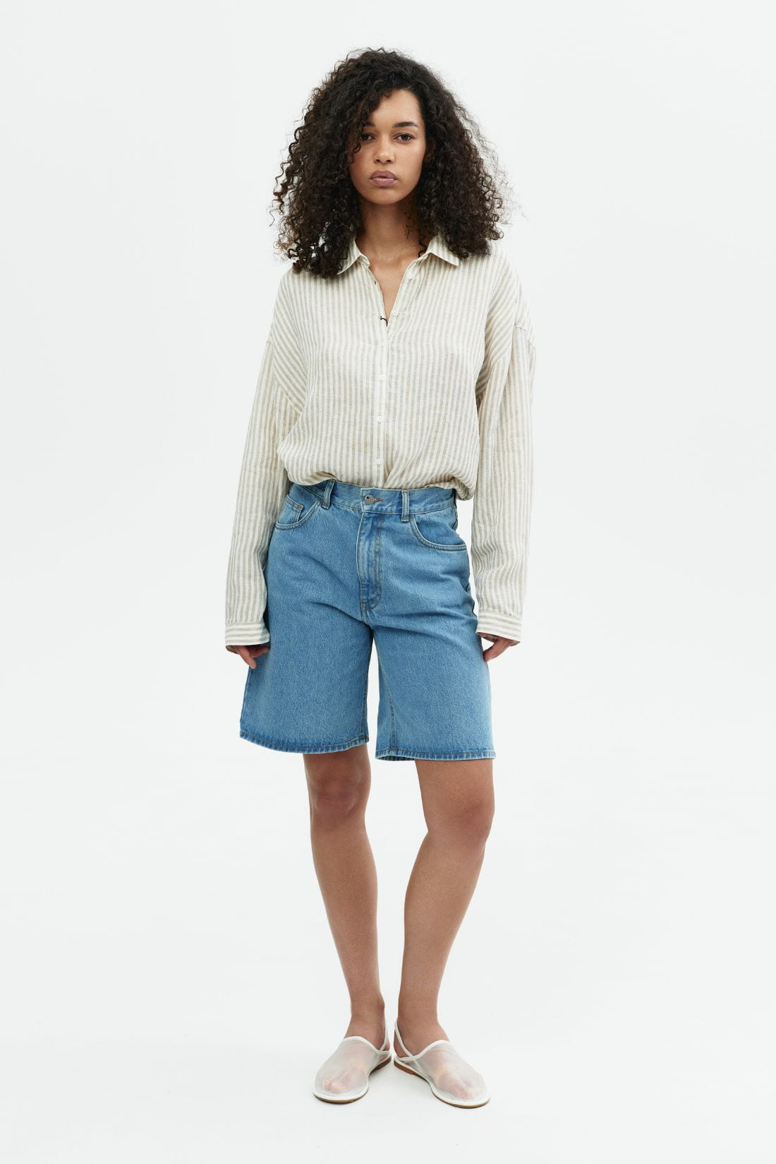 Жіночі джинсові шорти бермуди – сині