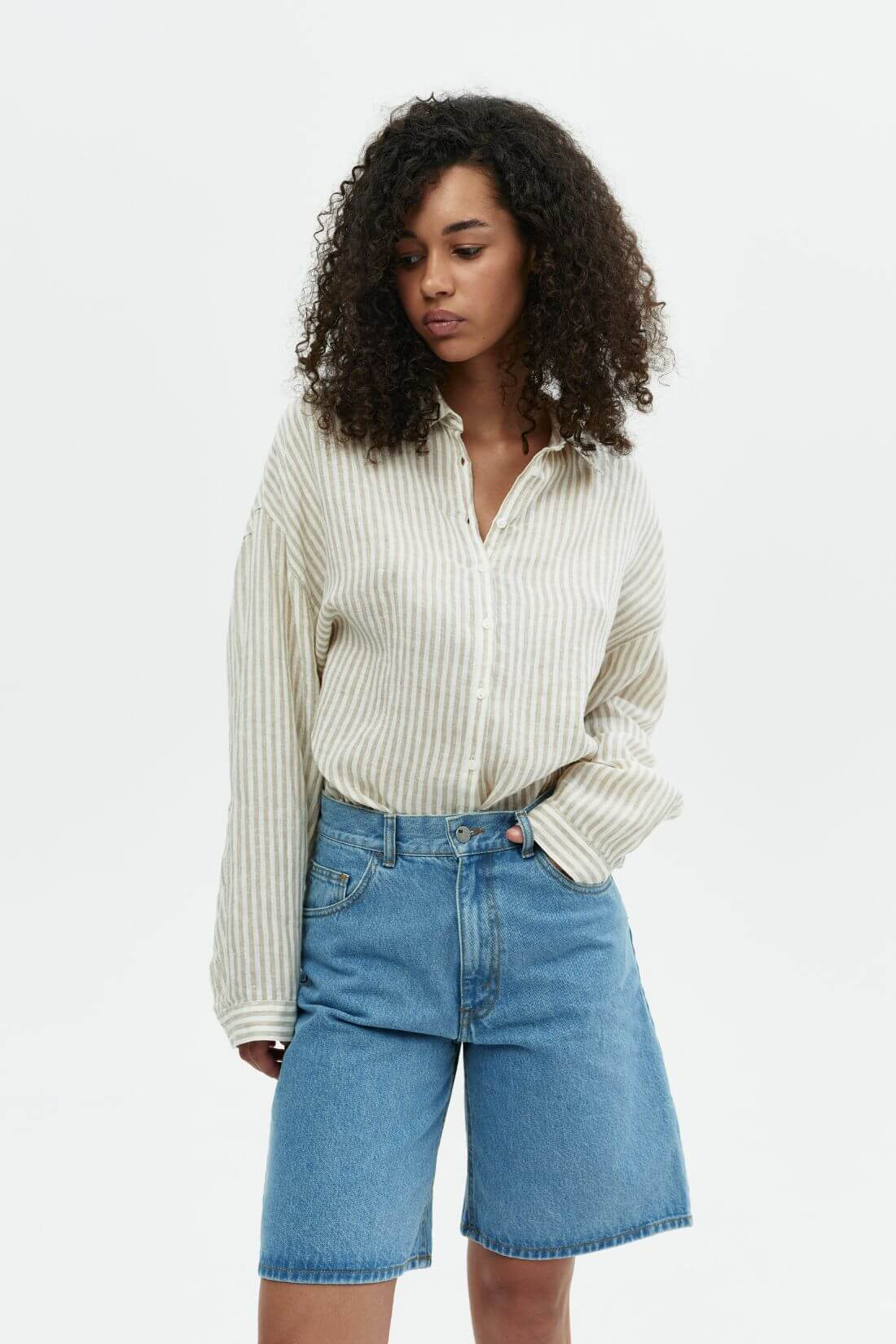 Жіночі джинсові шорти бермуди – сині