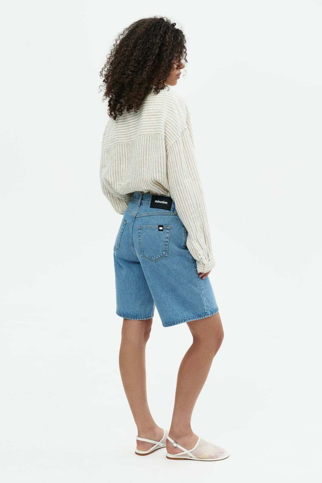 Жіночі джинсові шорти бермуди – сині