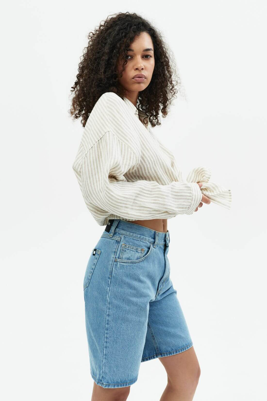 Жіночі джинсові шорти бермуди – сині