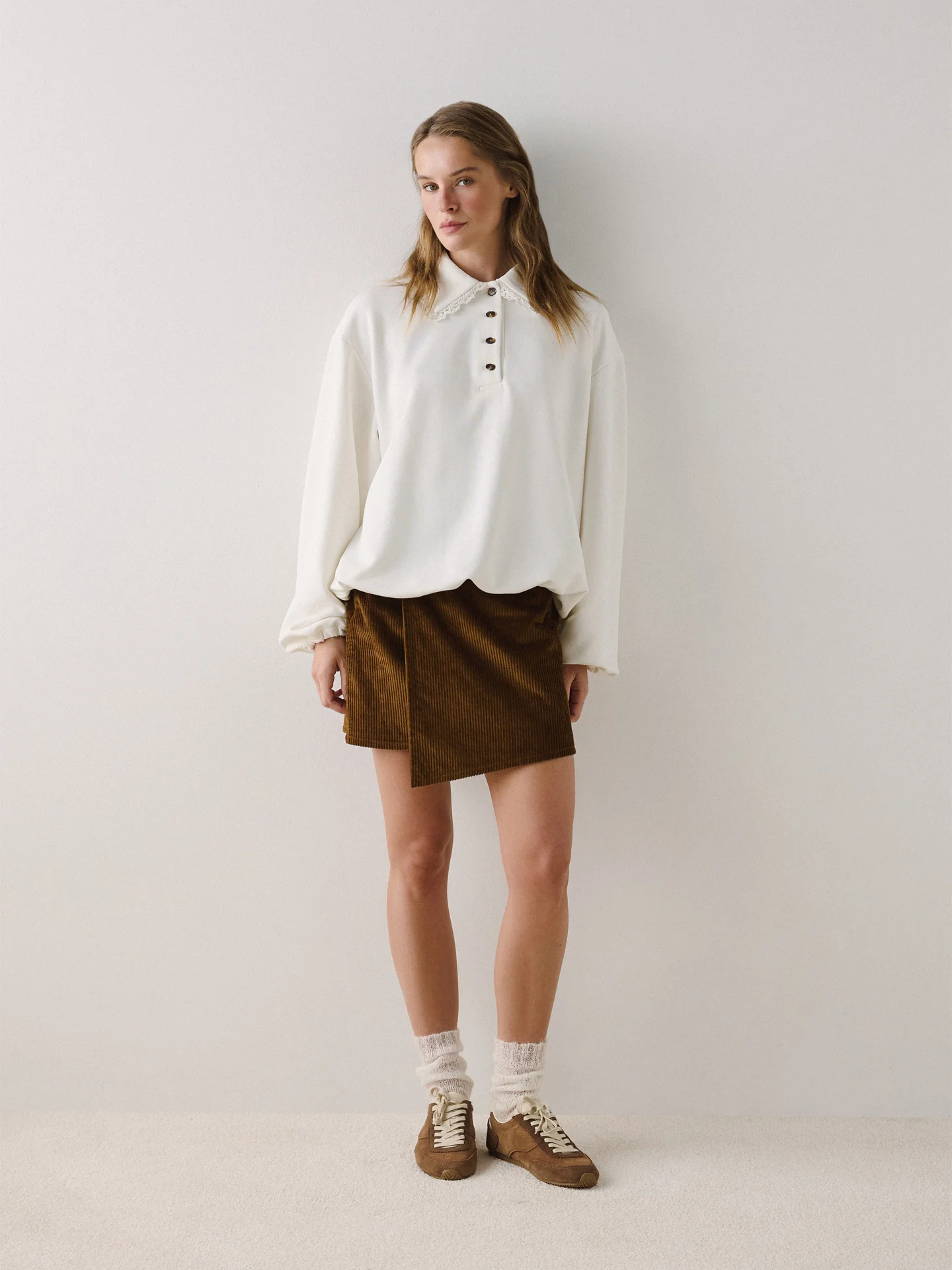 Вельветова спідниця Journey коричнева