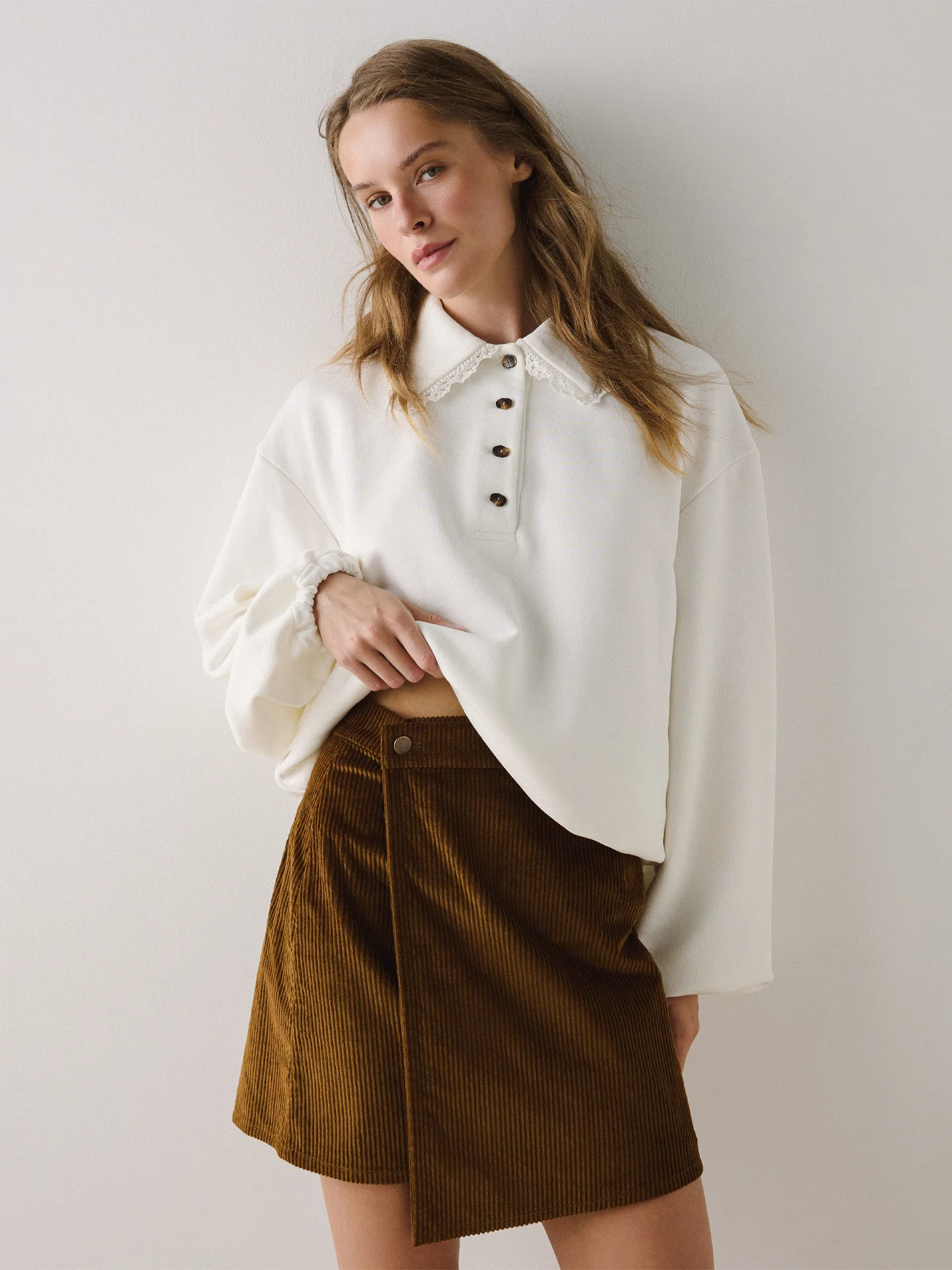 Вельветова спідниця Journey коричнева