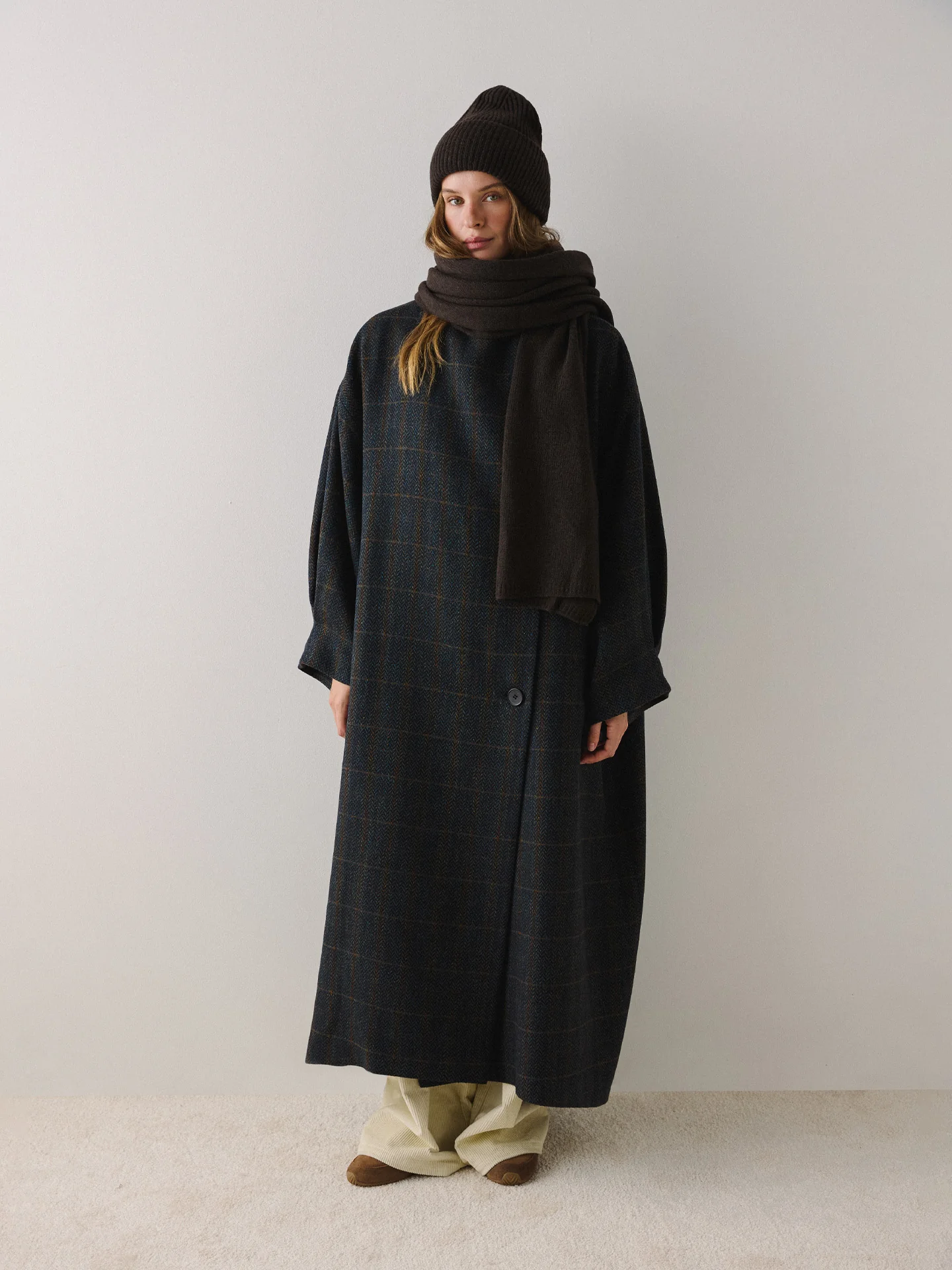 Шапка Basic з кашеміром коричнева