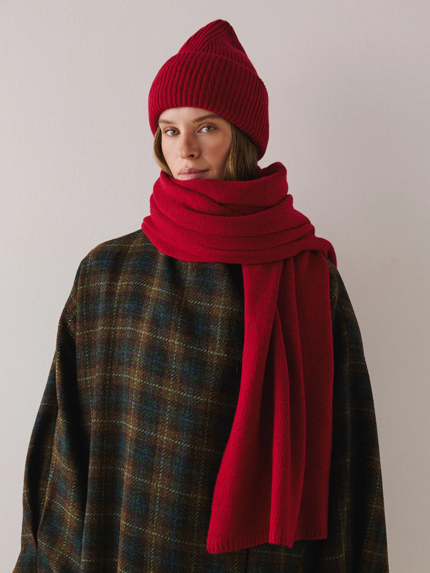 Шапка Basic з кашеміром червона