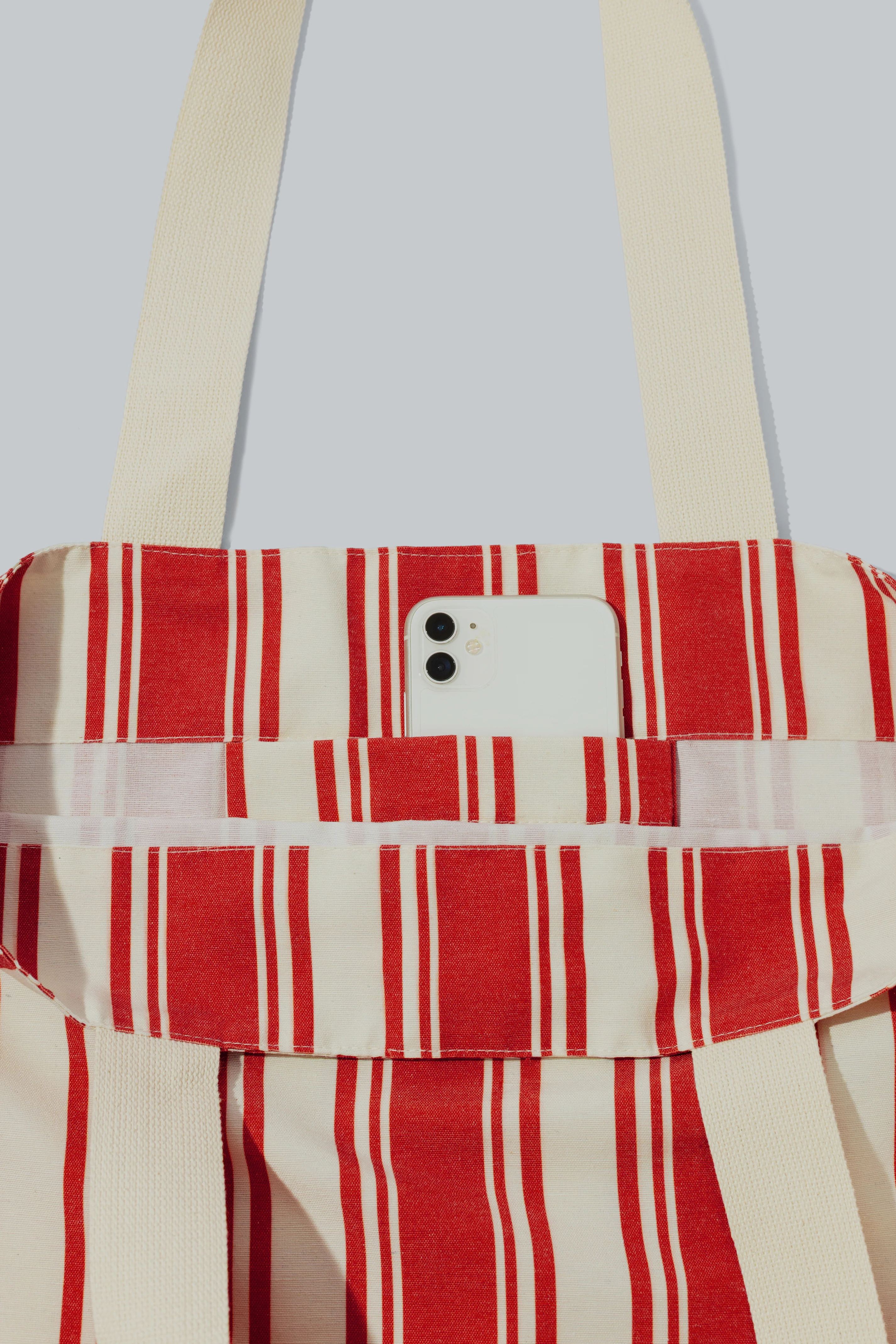 Сумка-шопер STRIPED BAG MINI червоний в полоску