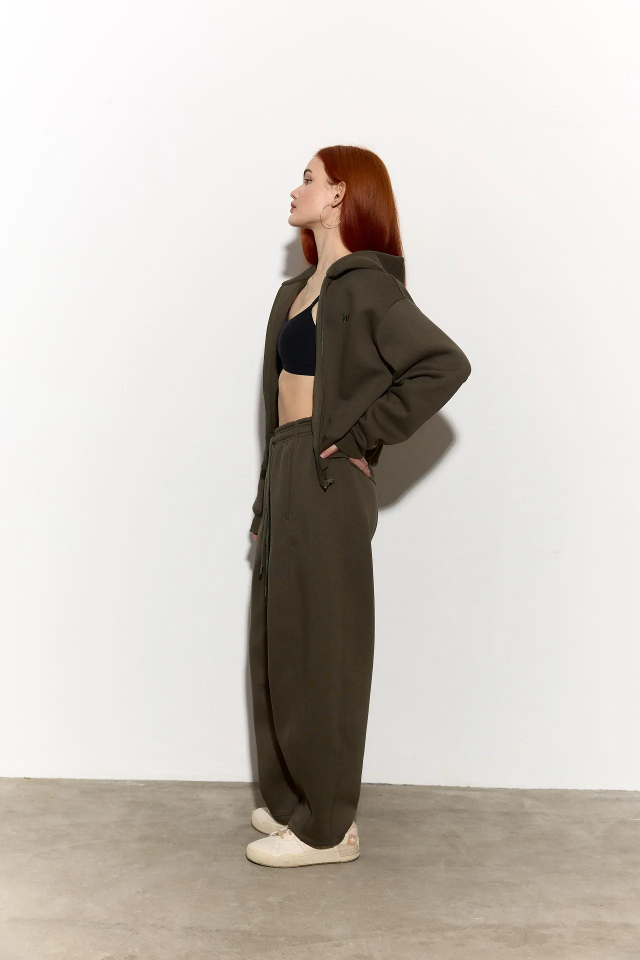 Зіп-худі з утепленням хакі