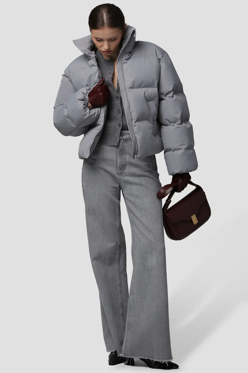 Пуховик короткий MORITZ сірий